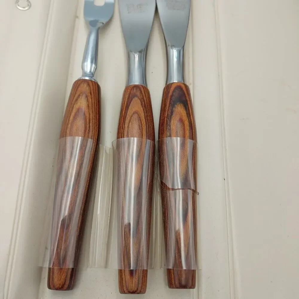 Mode‎ Carving Set DANISH SHEFFIELD ENGLAND 3 Piece With Case